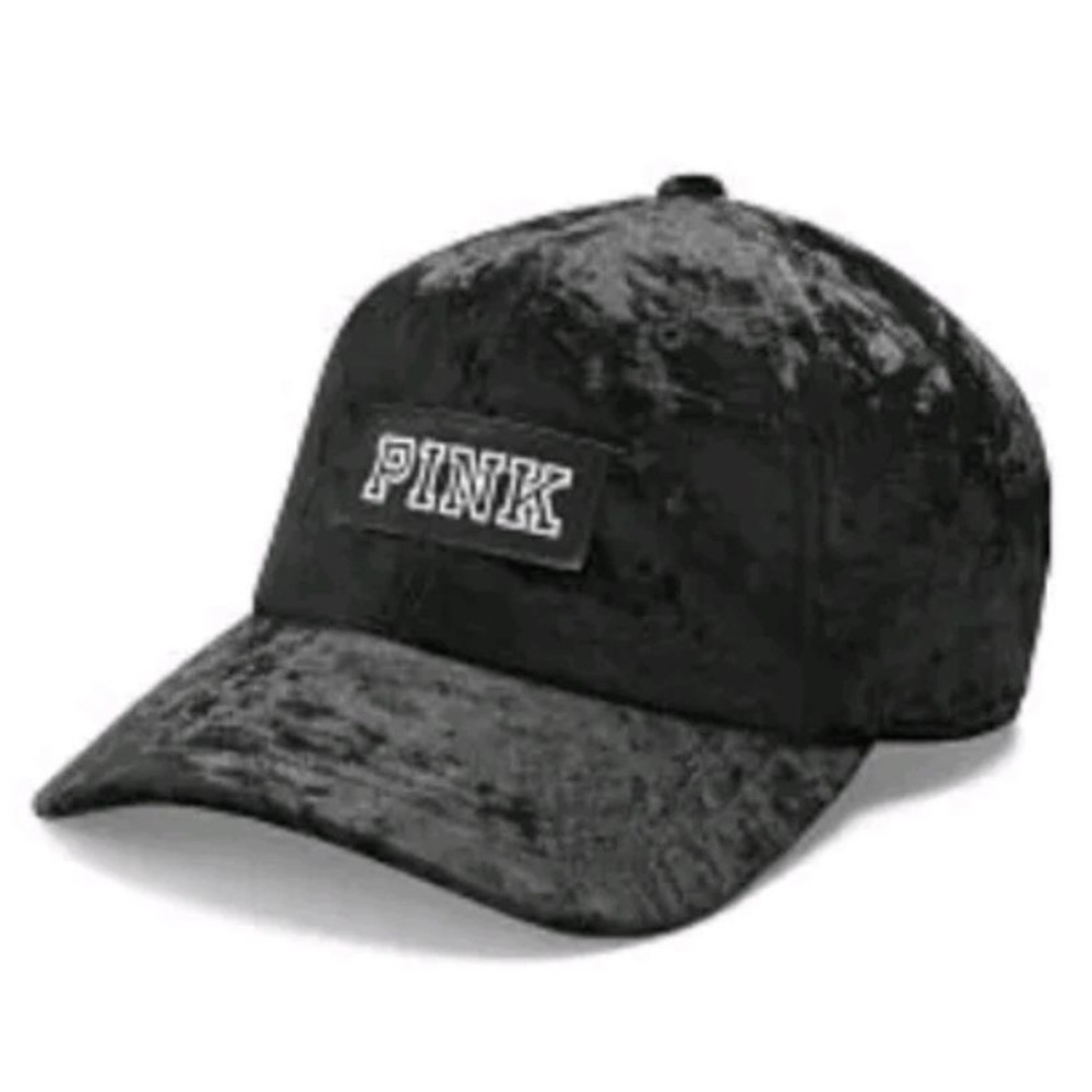 Black velvet hat pink by Victoria’s Secret